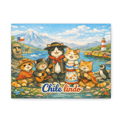 Chile Lindo Cat Folk Art Canvas