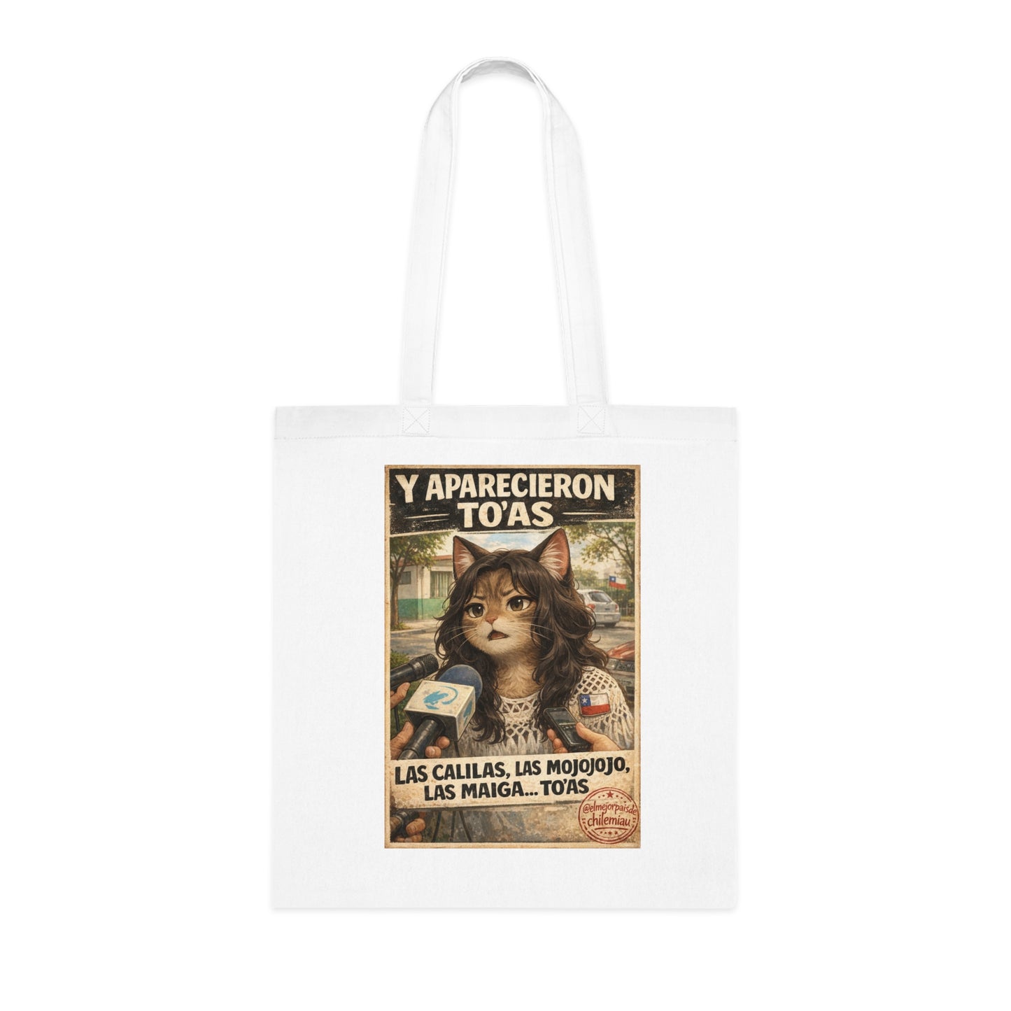 Cotton Tote Bag  Las Calilas y las Mojojojo Iconic Chilean Phrase humor chileno