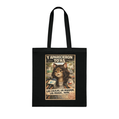 Cotton Tote Bag  Las Calilas y las Mojojojo Iconic Chilean Phrase humor chileno
